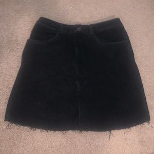 Brandy melville velvet black mini skirt